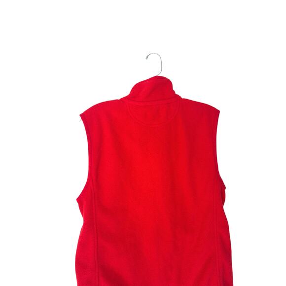 Ralph Lauren Polo Golf Fleece Vest Men's Red Sleeveless Outdoor Full Zip Medium - Picture 7 of 10